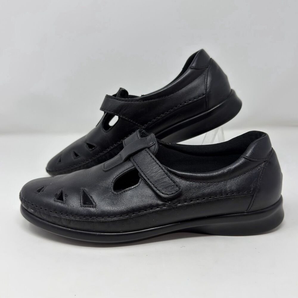 SAS Tripad Comfort Mary Jane Shoes Black Leather Womens 10 USA Made